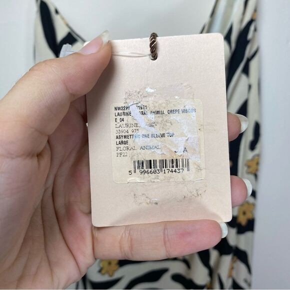 Nanushka Black and Cream Floral Blouse - Picture 15 of 16